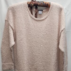 Anne Taylor sequin pink sweater